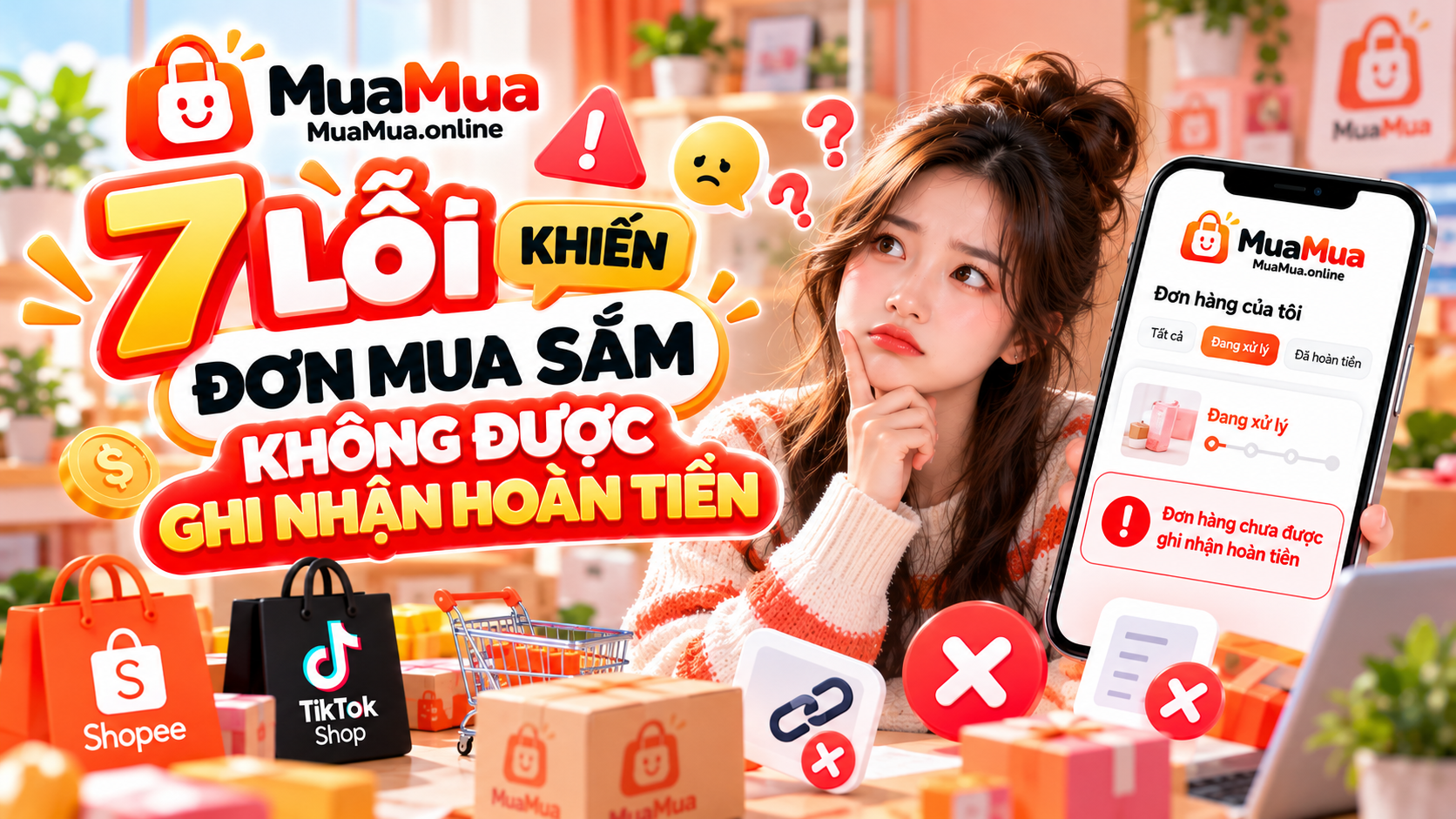 7 lỗi khiến đơn mua sắm không được ghi nhận hoàn tiền