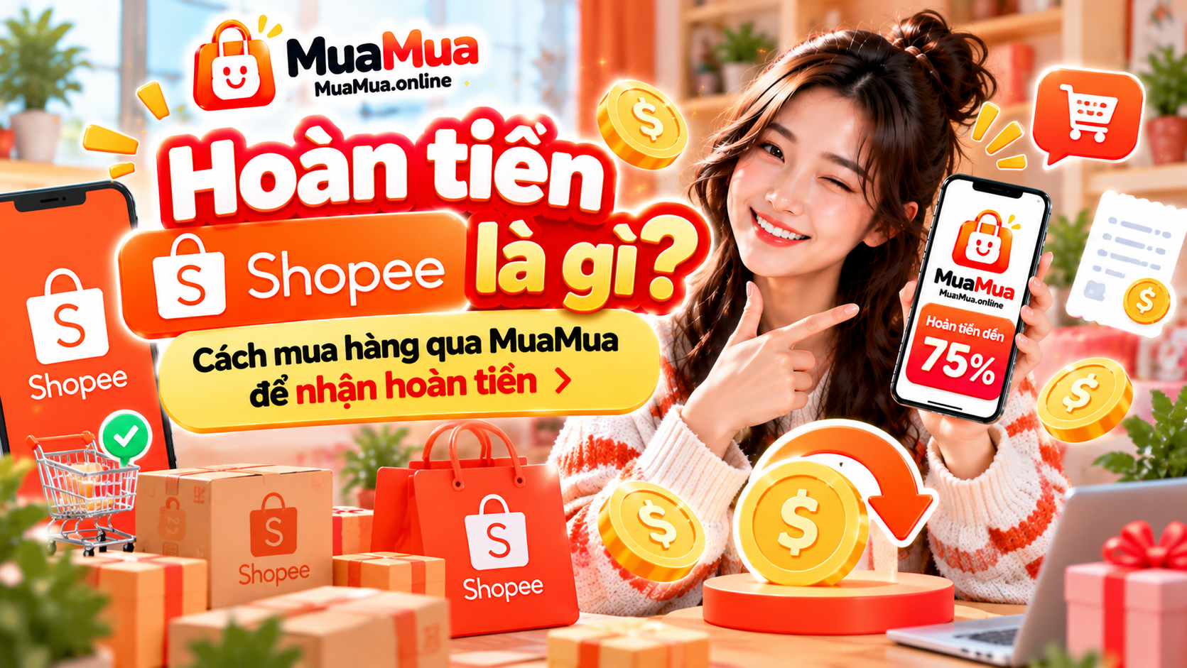 Hoàn tiền Shopee là gì? Cách mua hàng qua MuaMua cho người mới